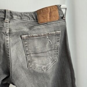 American Eagle Outfitters Gray Distressed Jeans (4-Regular)